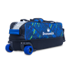 Picture of Brunswick Punisher 3 Ball Triple Tote Roller Blue Green Bowling Bag