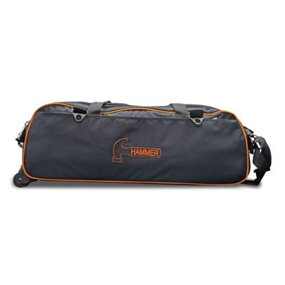 Picture of Hammer Premium Black Orange Slim Triple 3 Ball Tote Bowling Bag